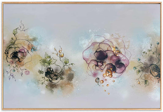 Maleri "Bubbling Life" 100x150 cm.