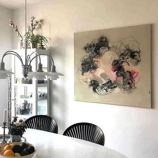Painting in dining room